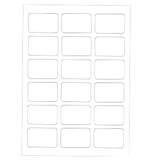 דף מדבקות בעיצוב אישי 18 יחידות בדף גודל מדבקה 60*40 מ"מ