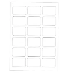 דף מדבקות בעיצוב אישי 18 יחידות בדף גודל מדבקה 60*40 מ"מ