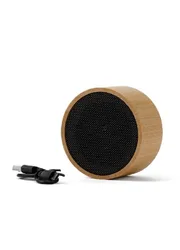 רמקול בלוטוס עגול אקולוגי מעוצב בשילוב במבוק 3W עוצמתי