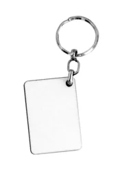 מחזיק מפתחות מלבן מעץ עם תמונה אישית